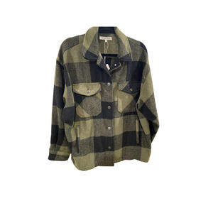 Workshop Republic Clothing Green/Black Plaid Jacket - Size Large (NWT)